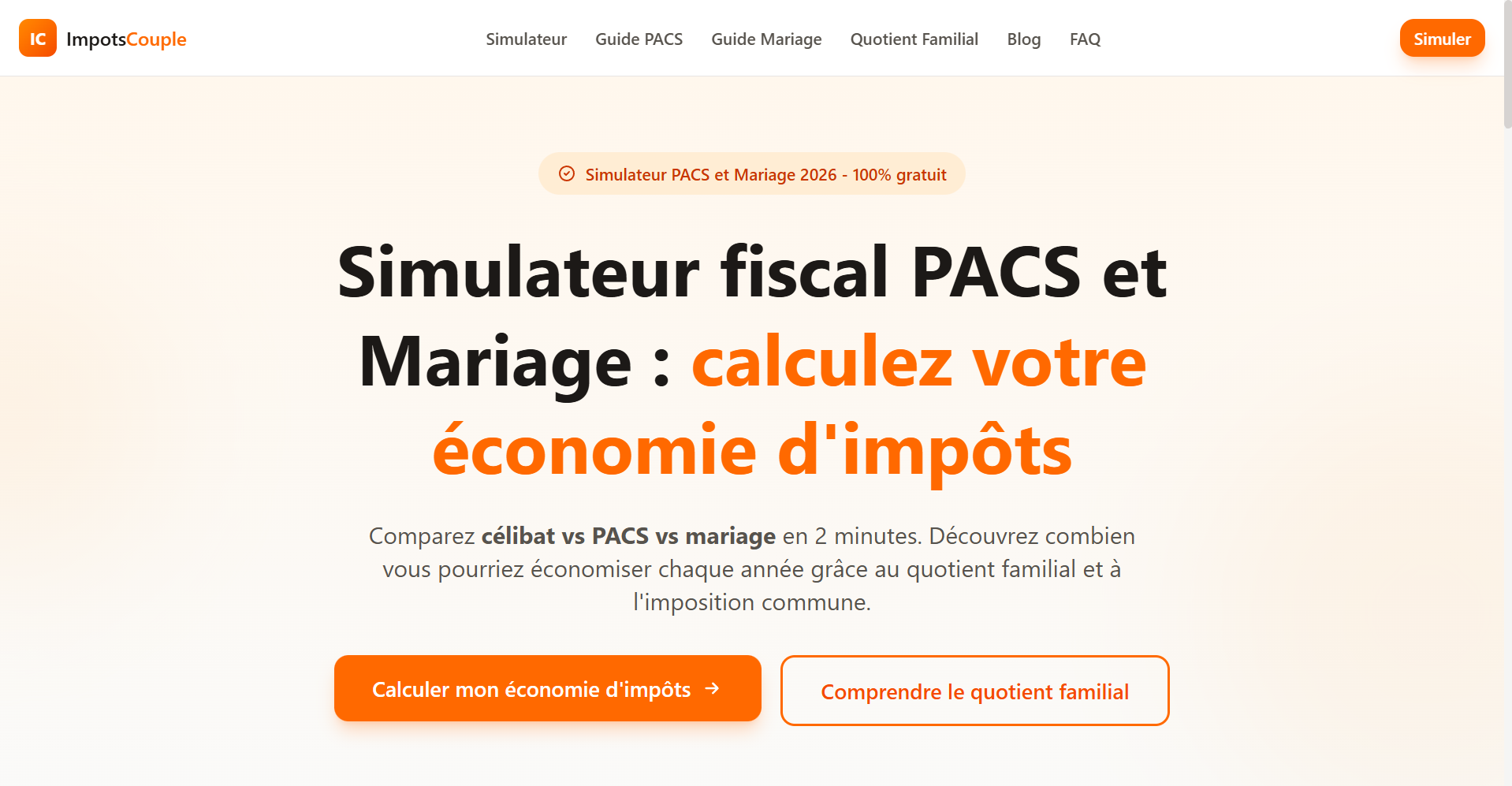 Visuel du simulateur d'impôts ImpotsCouple.fr